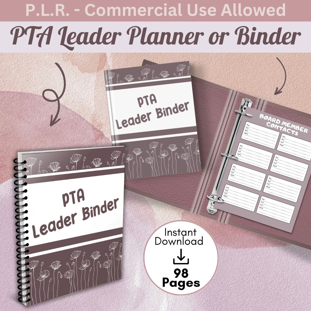 PLR PTA Leader Planner in Rosy Brown