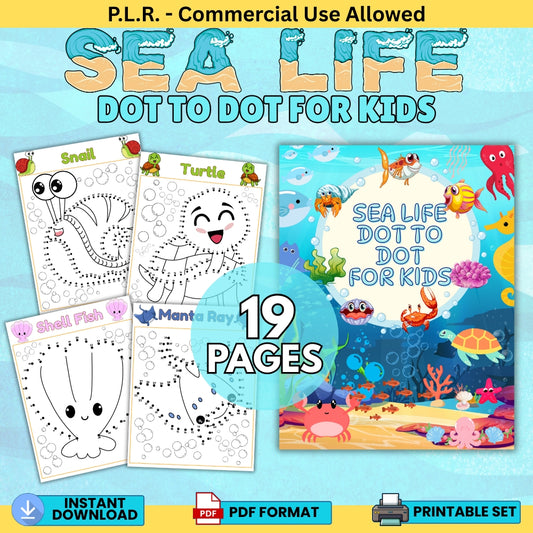 PLR Sea Life Dot to Dot