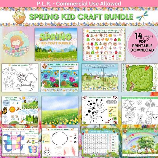 PLR Spring Kid Craft Bundle