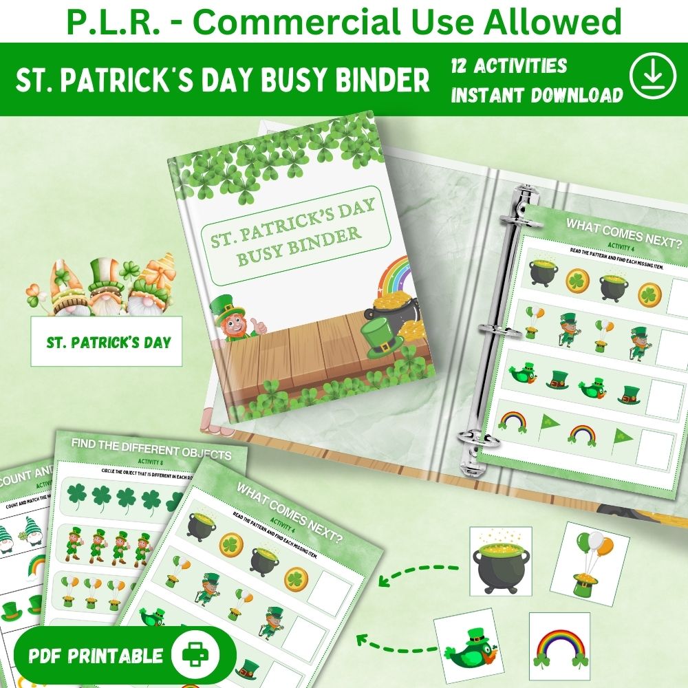 PLR St. Patrick's Day Busy Binder