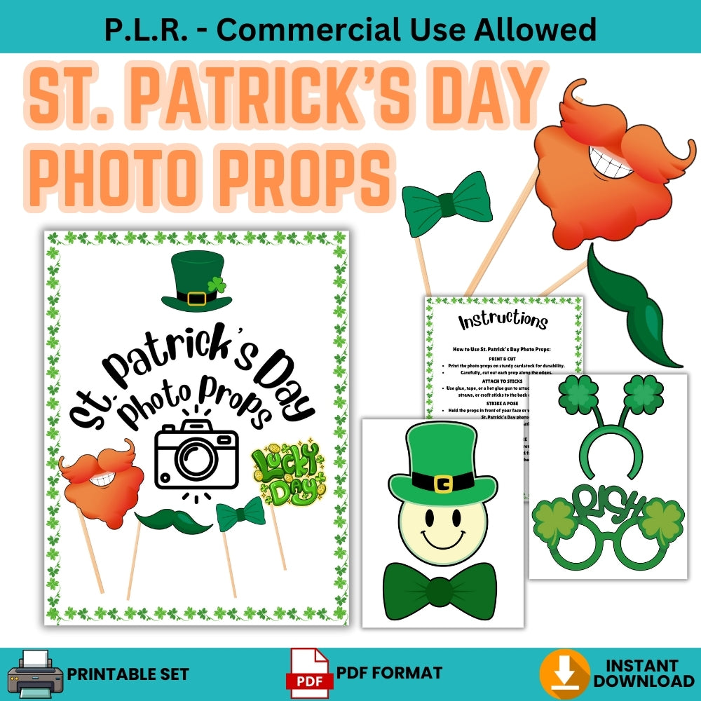PLR Printable St. Patrick's Day Photo Props