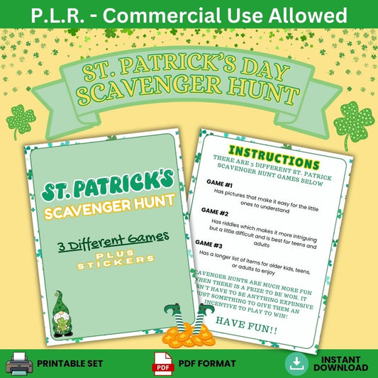 PLR St. Patrick's Day Scavenger Hunt