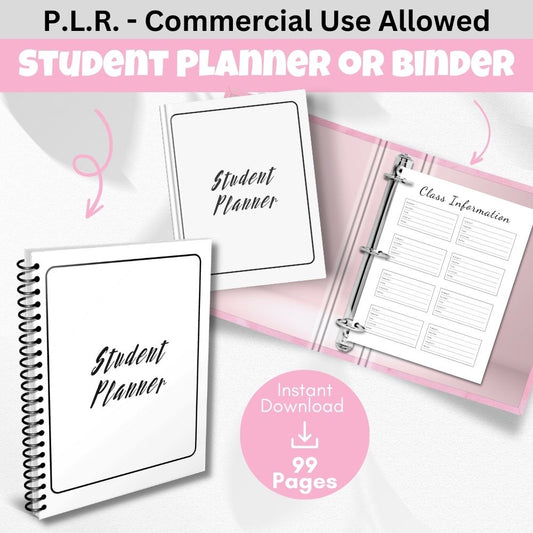 PLR Student Planner - Plain Design