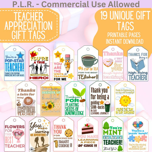 PLR Teacher Appreciation Gift Tags