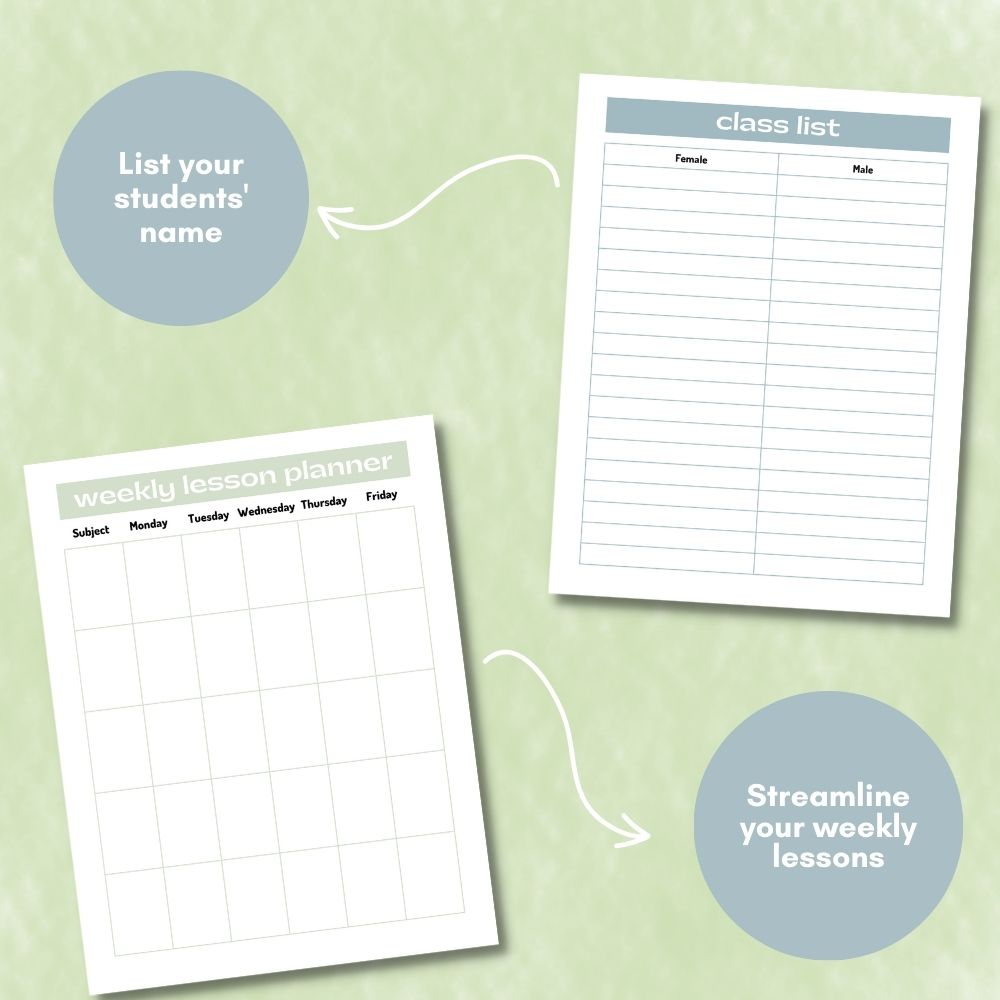 PLR Light Pastel Teacher Planner