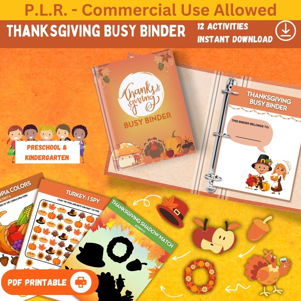 PLR Thanksgiving Busy Binder