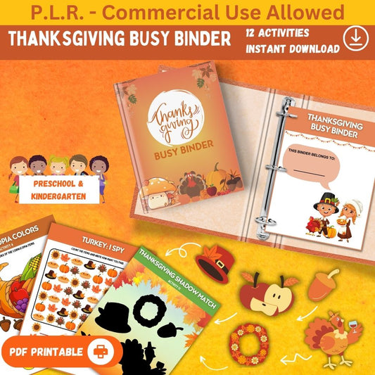 PLR Thanksgiving Busy Binder