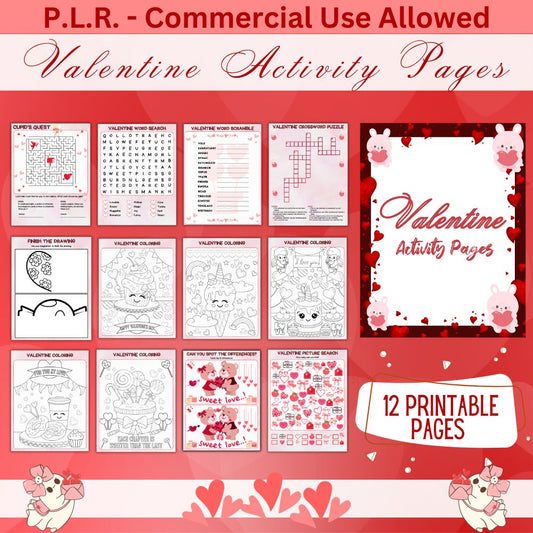 PLR Valentine Activity Pages