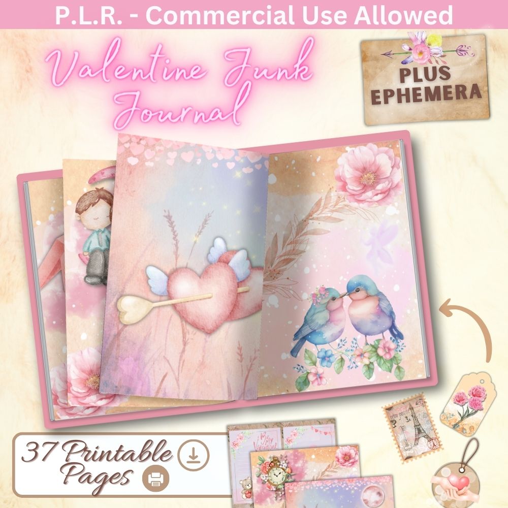 PLR Valentine Junk Journal