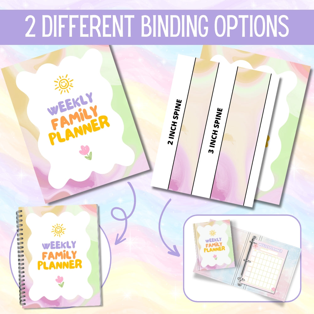 PLR Printable Weekly Family Planner