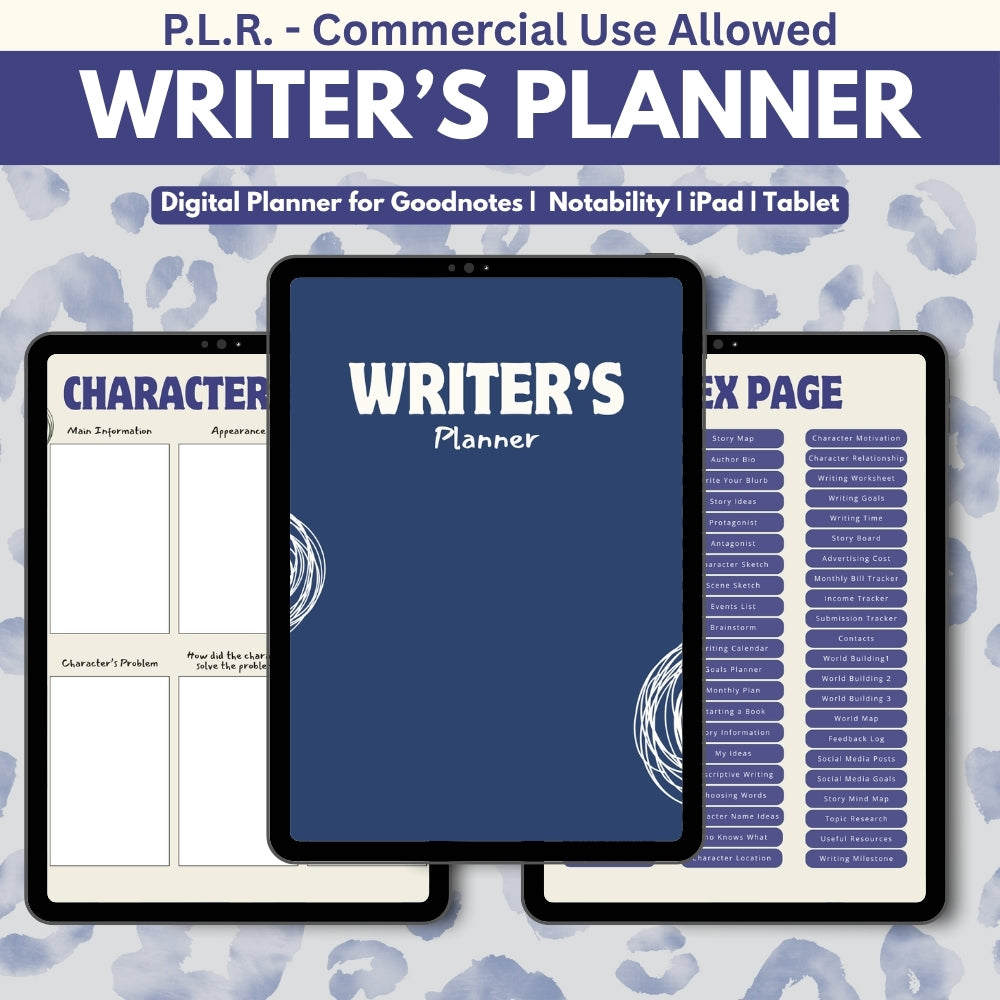 PLR Digital Writer's Planner
