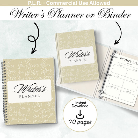 PLR Printable Writer's Planner