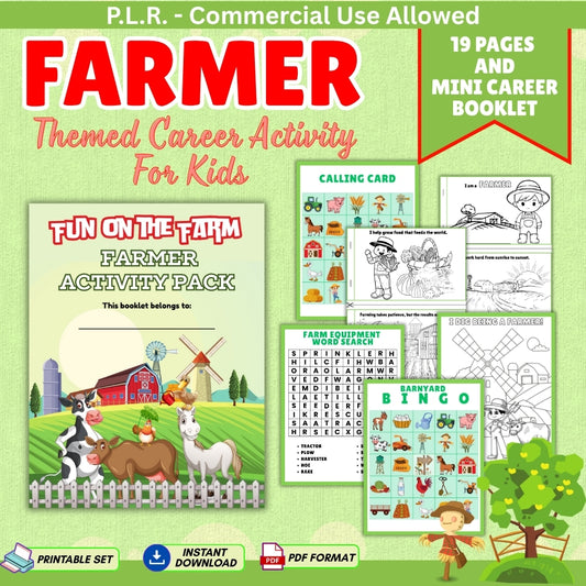 PLR Kids Farmer Themed Activity Pack