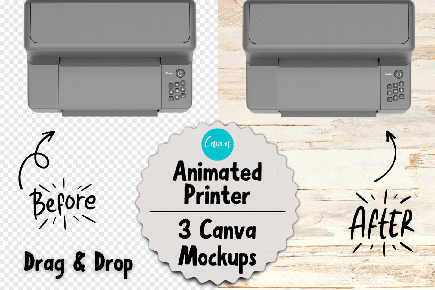 Animated Printer Canva Mockups