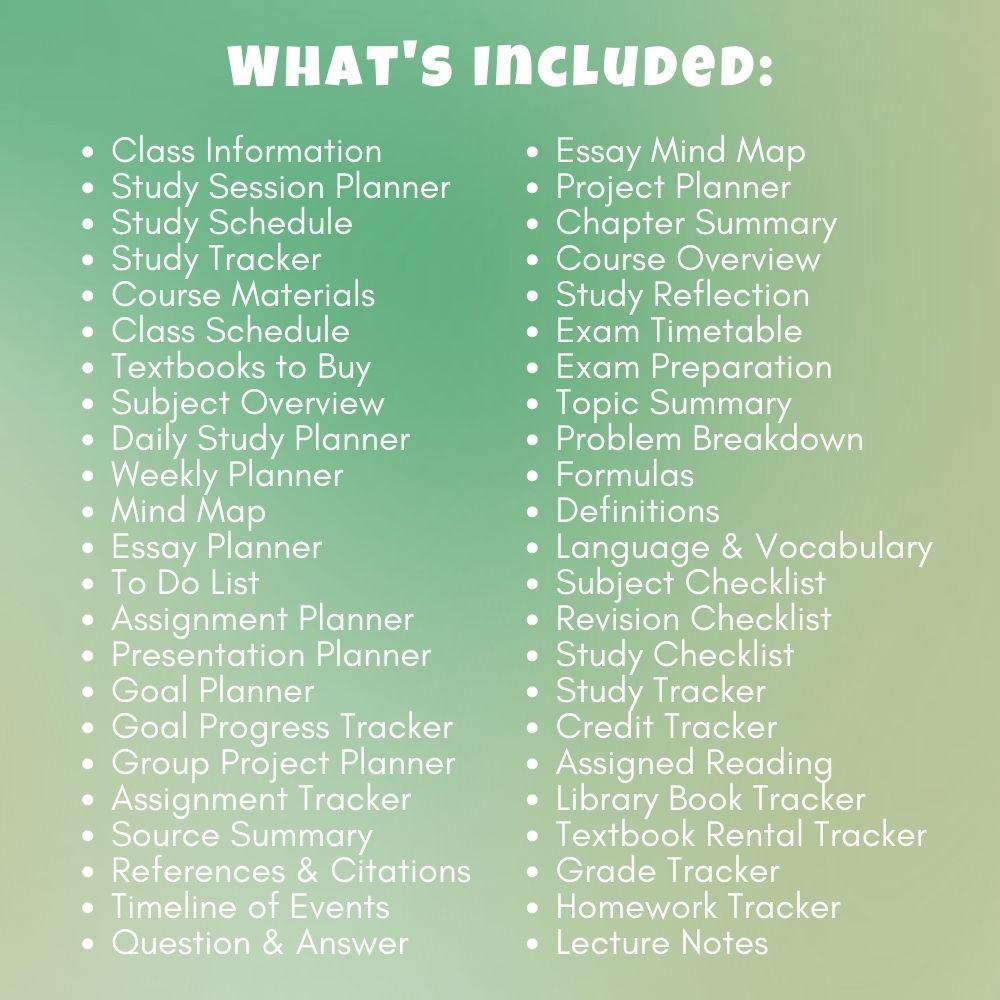 PLR Orange Student Planner