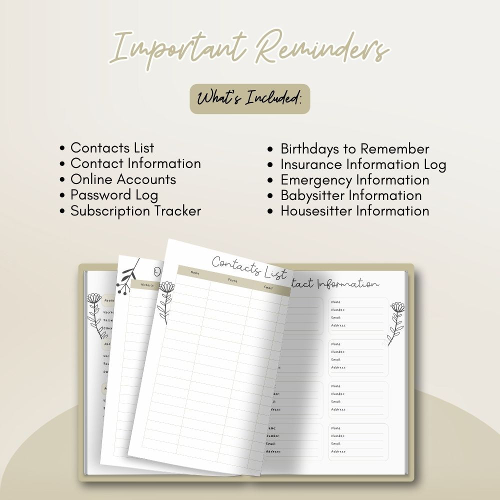 PLR ADHD Planner