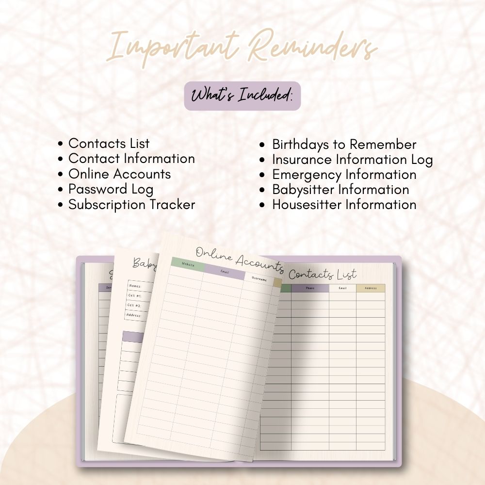 PLR ADHD Planner in a Flower Design