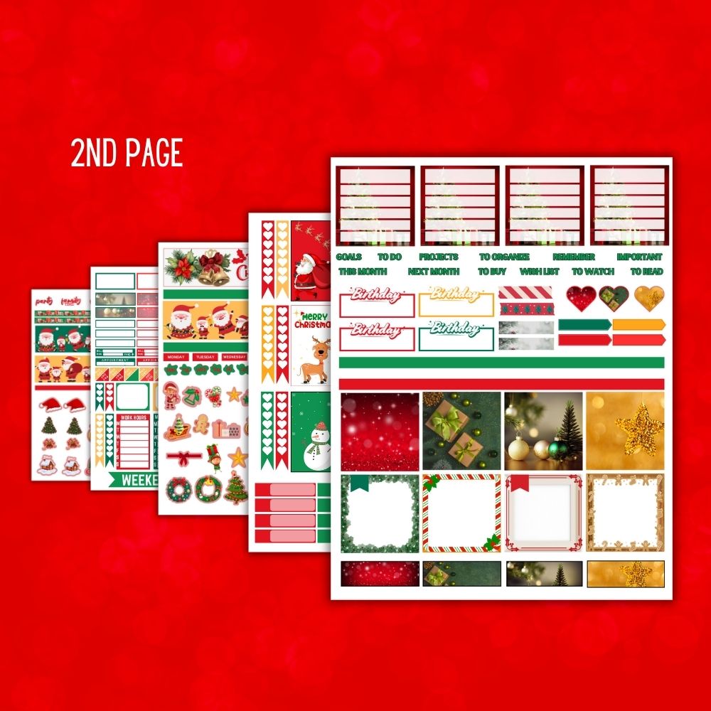 PLR Christmas Planner Stickers