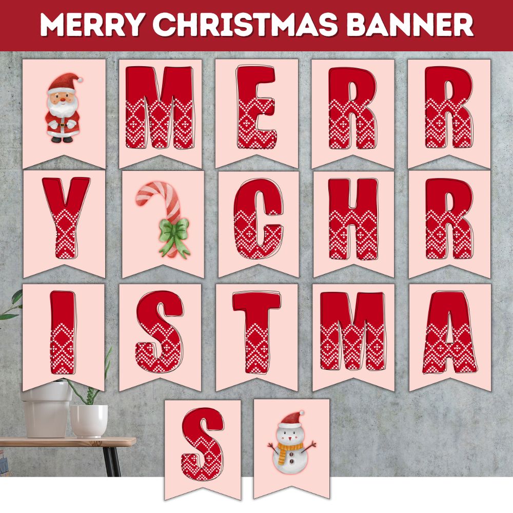 PLR Merry Christmas Wall Art & Banner