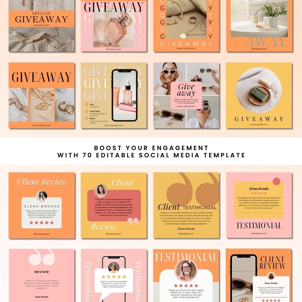 PLR Colorful Social Media Templates