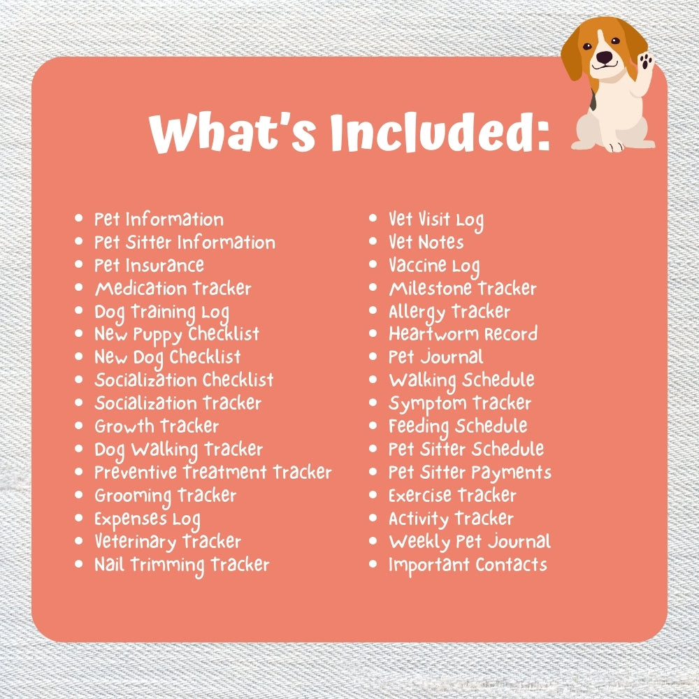 PLR Pink Dog Care Planner