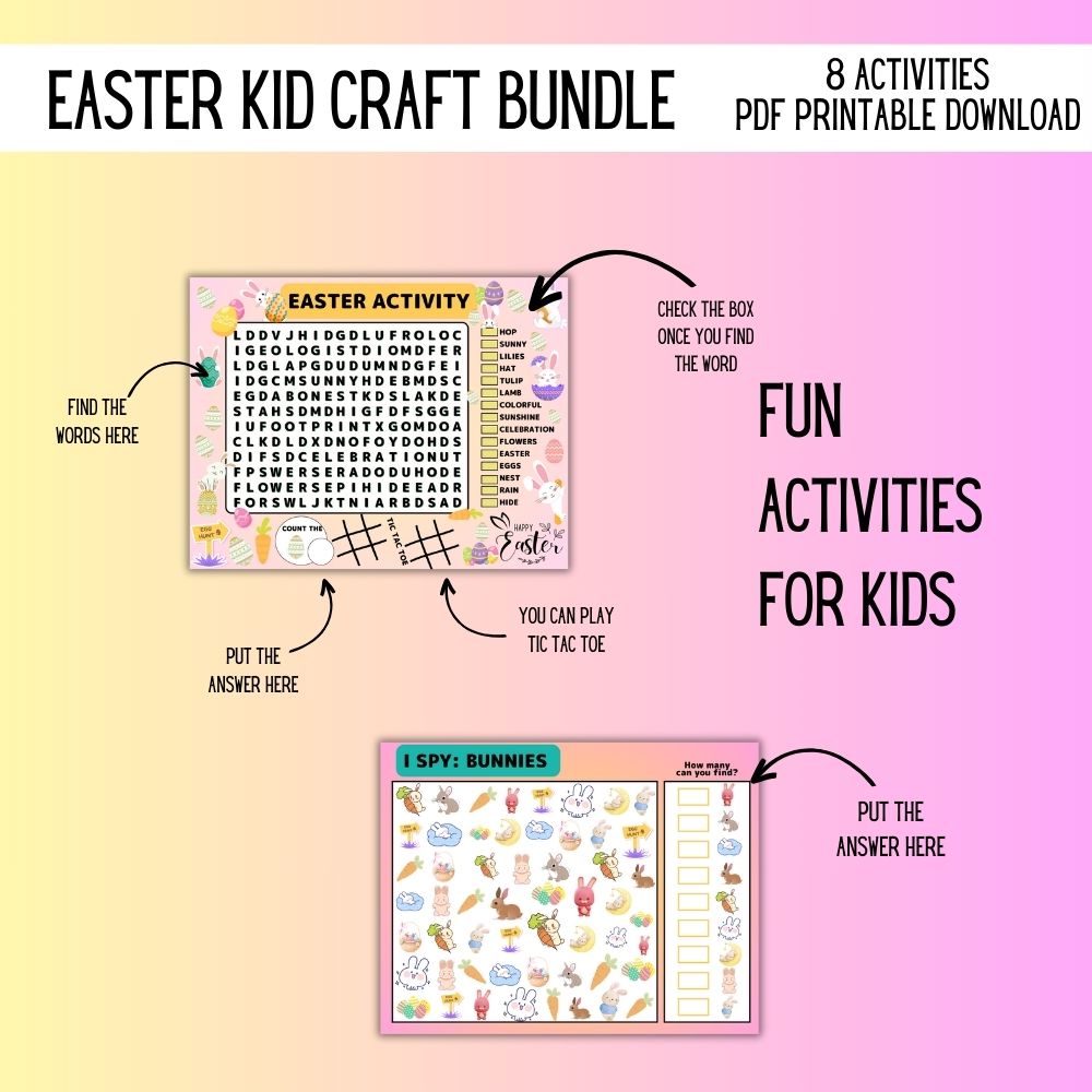 PLR Easter Kid Craft Bundle