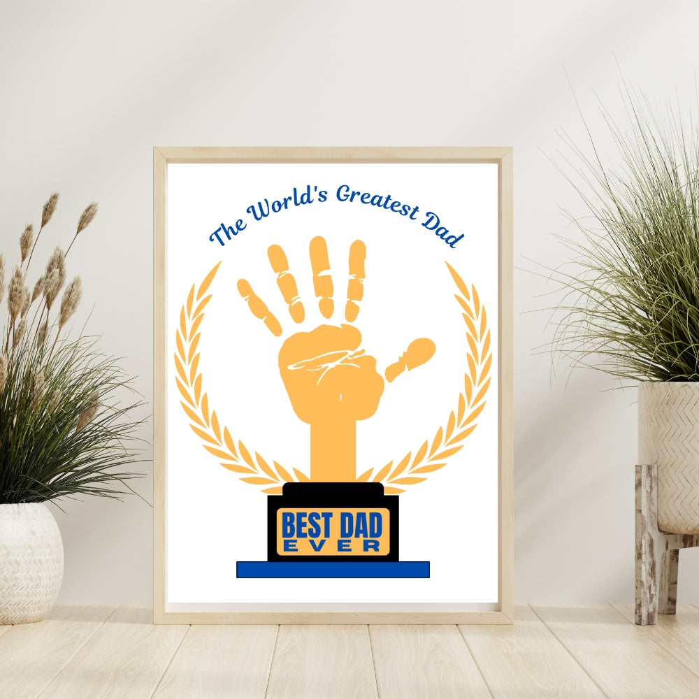 PLR Father's Day Handprint and Footprint Kid Craft