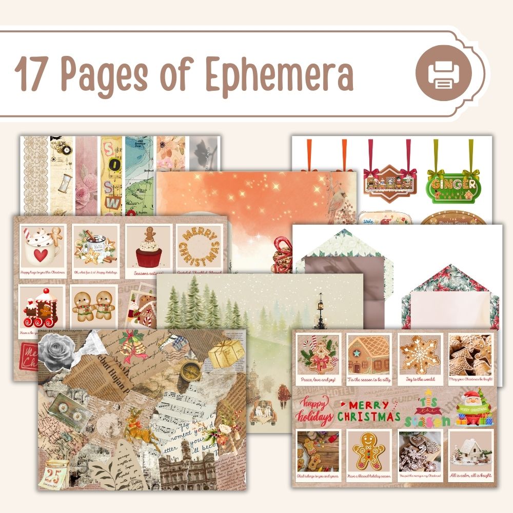 PLR Gingerbread Junk Journal