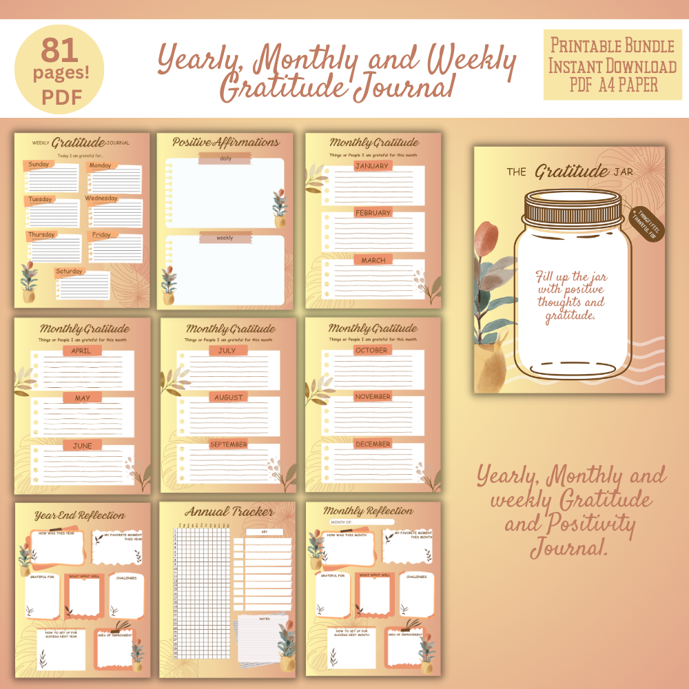 PLR Gold Gratitude Journal