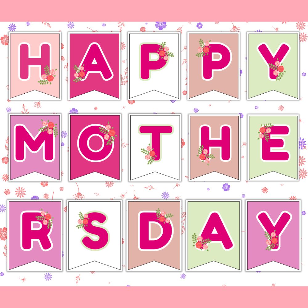 PLR Printable Happy Mother's Day Banner