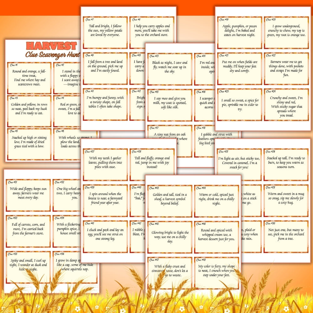 PLR Harvest Scavenger Hunt