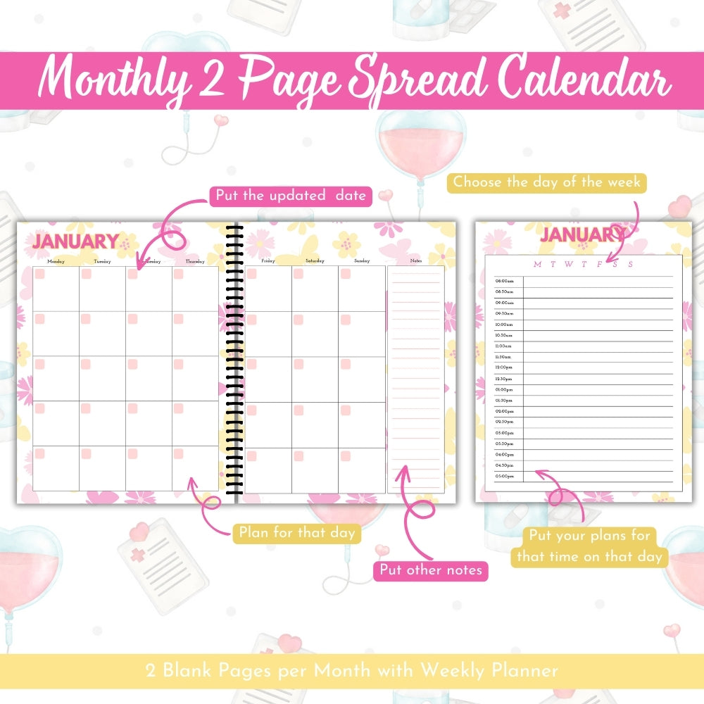 PLR Pink Healthcare Worker/Nurse Planner