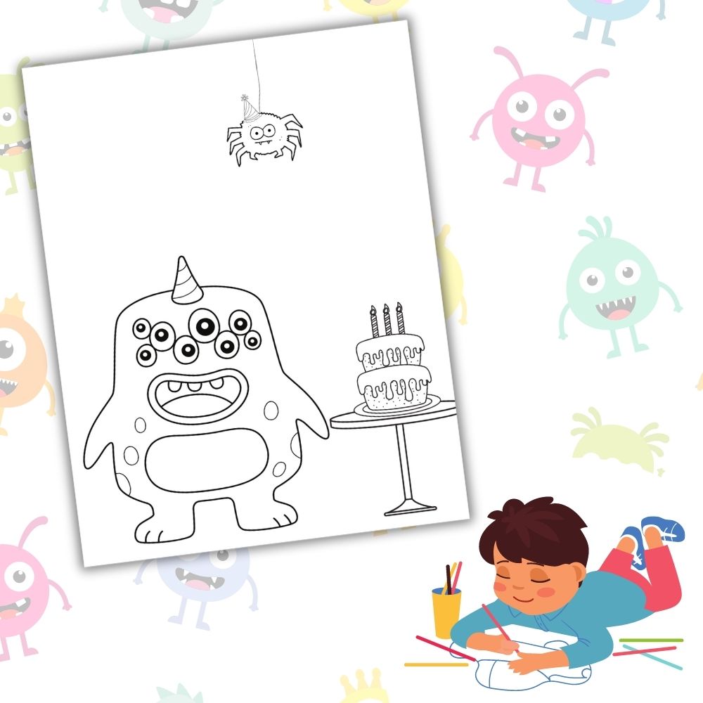 PLR Kids Monster Coloring Pages