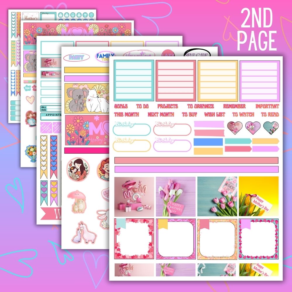 PLR Mothers Day Planner Stickers