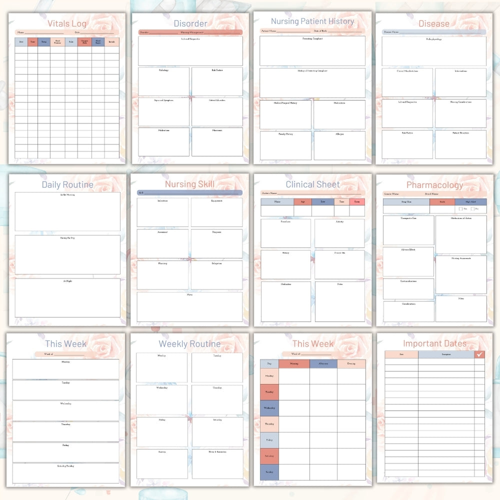 PLR Peach Healthcare Worker/Nurse Planner