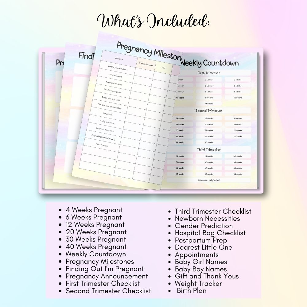 PLR Pregnancy Planner - Colorful Design