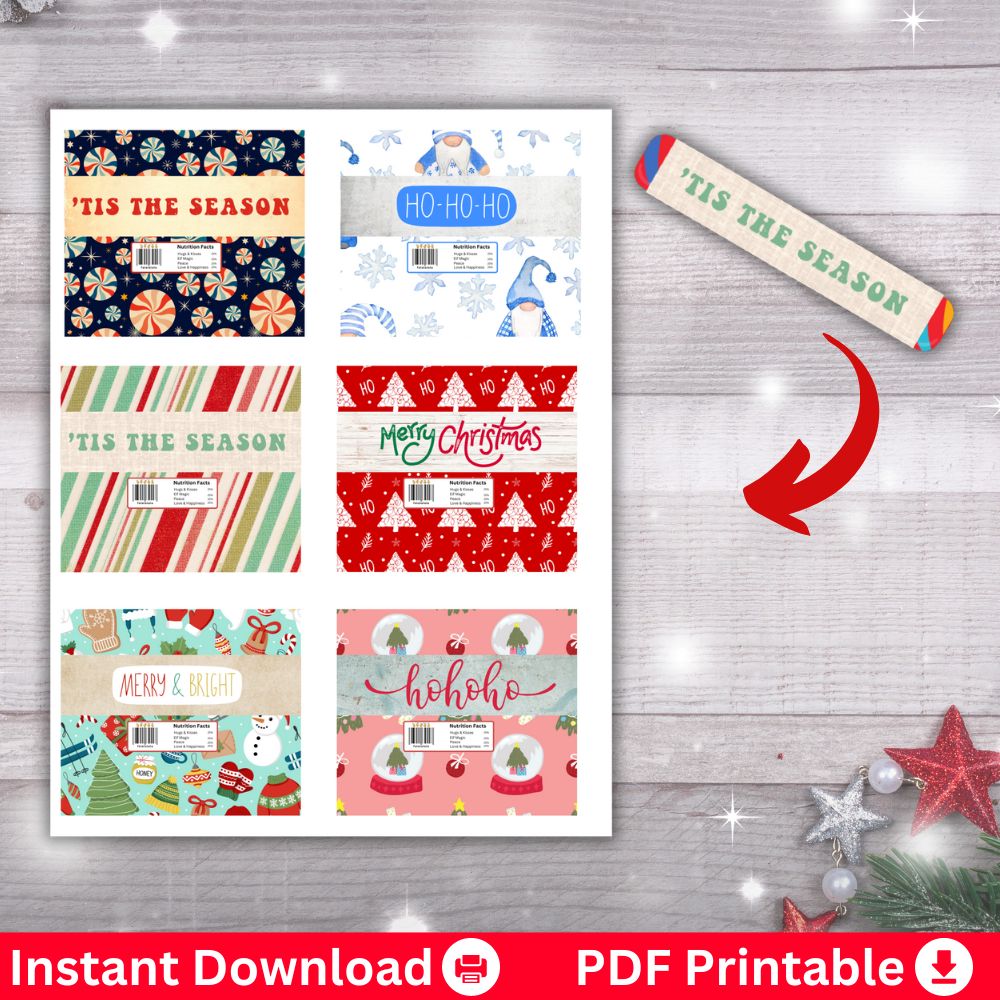 PLR Christmas Candy Wrappers