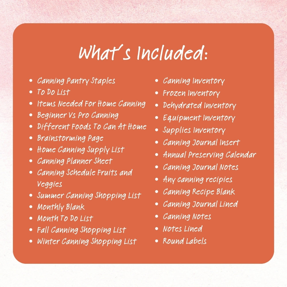 PLR Colorful Canning Planner