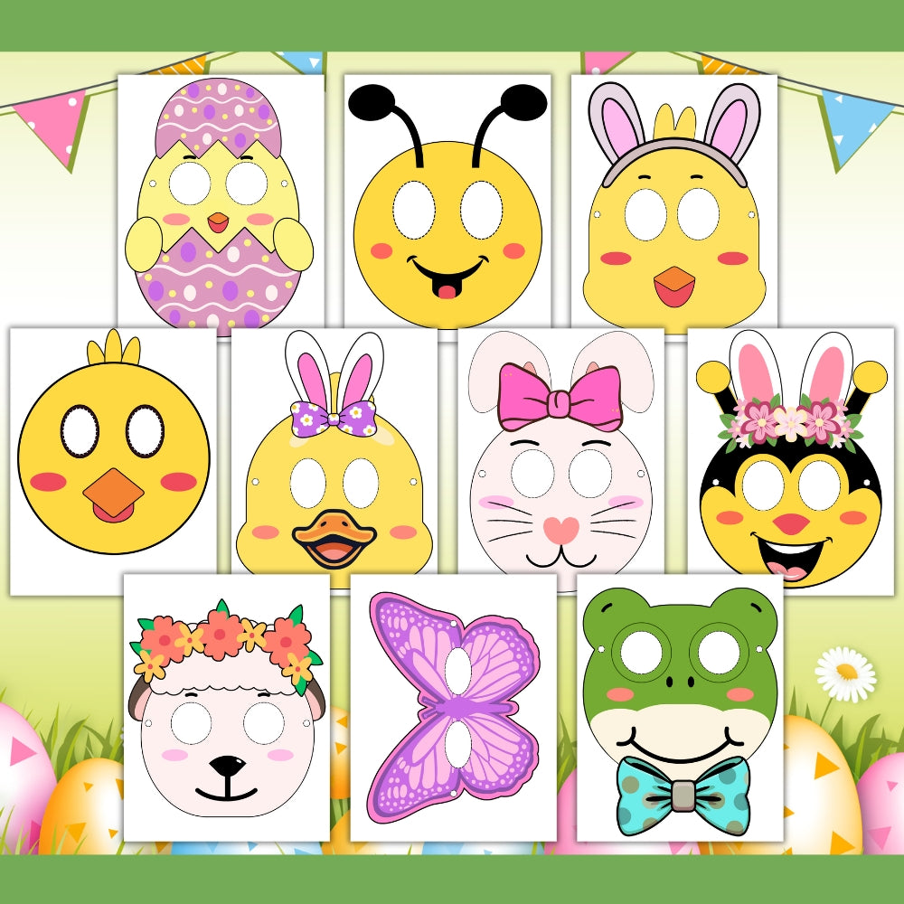PLR Easter Masks for Kids