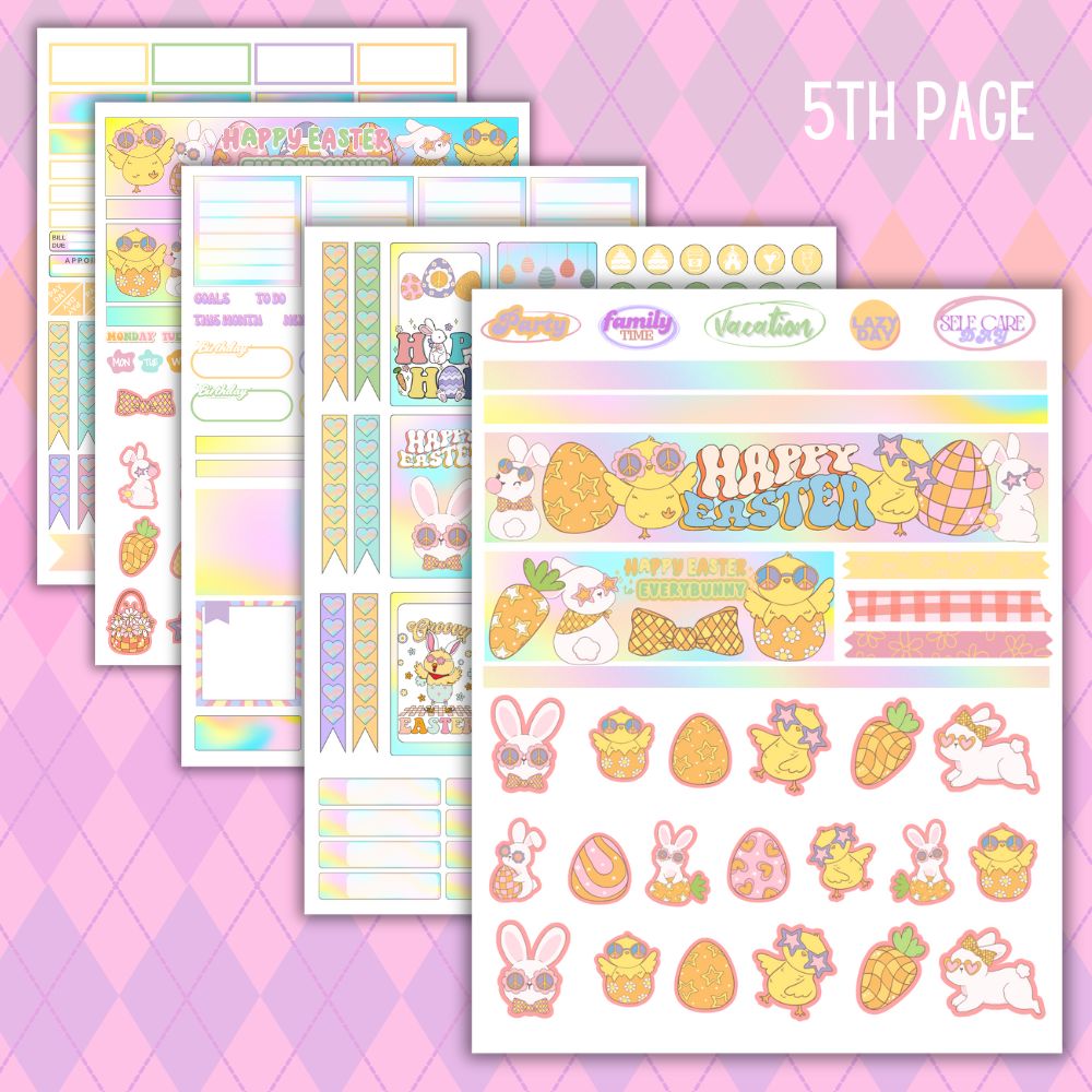 PLR Easter Planner Stickers