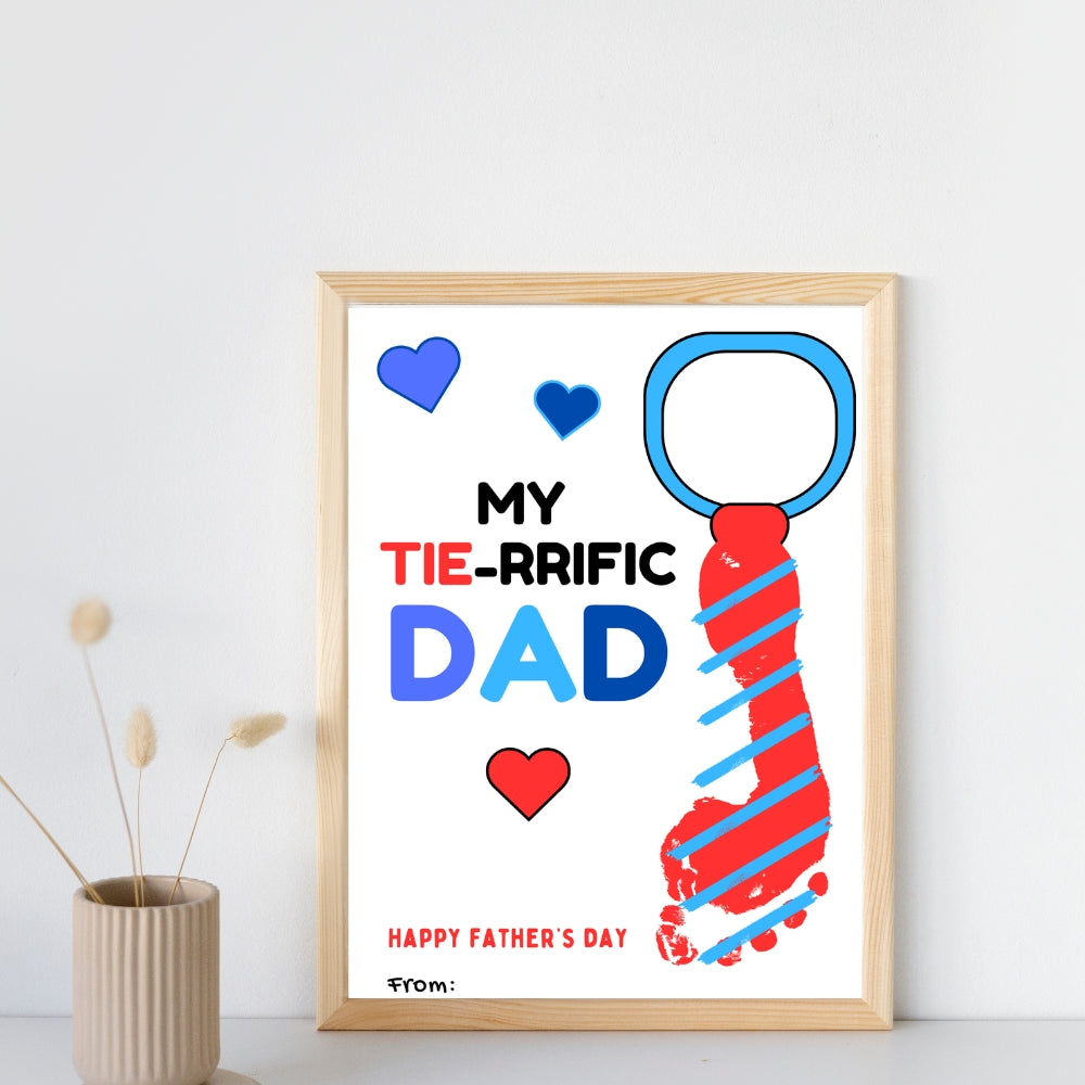 PLR Father's Day Handprint and Footprint Kid Craft