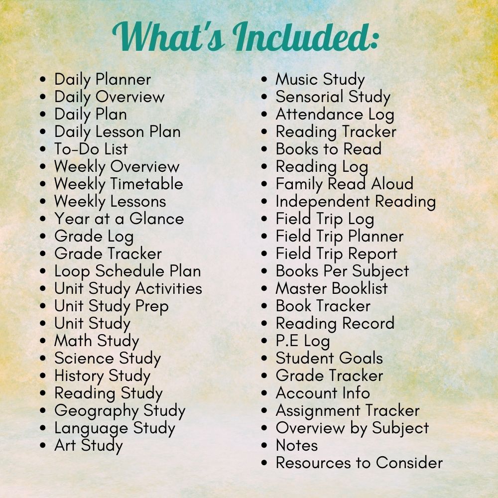 PLR Green Homeschool Planner