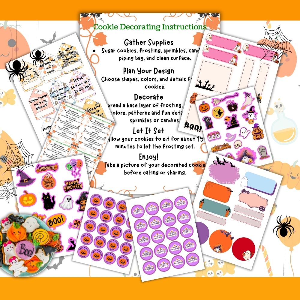 PLR DIY Halloween Cookie Kit Printable Bundle