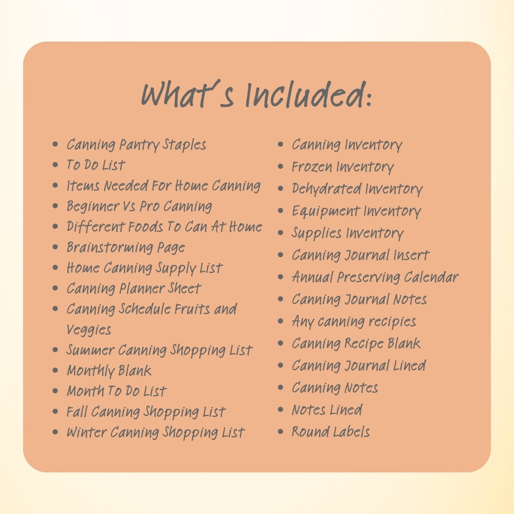 PLR Tan Canning Planner