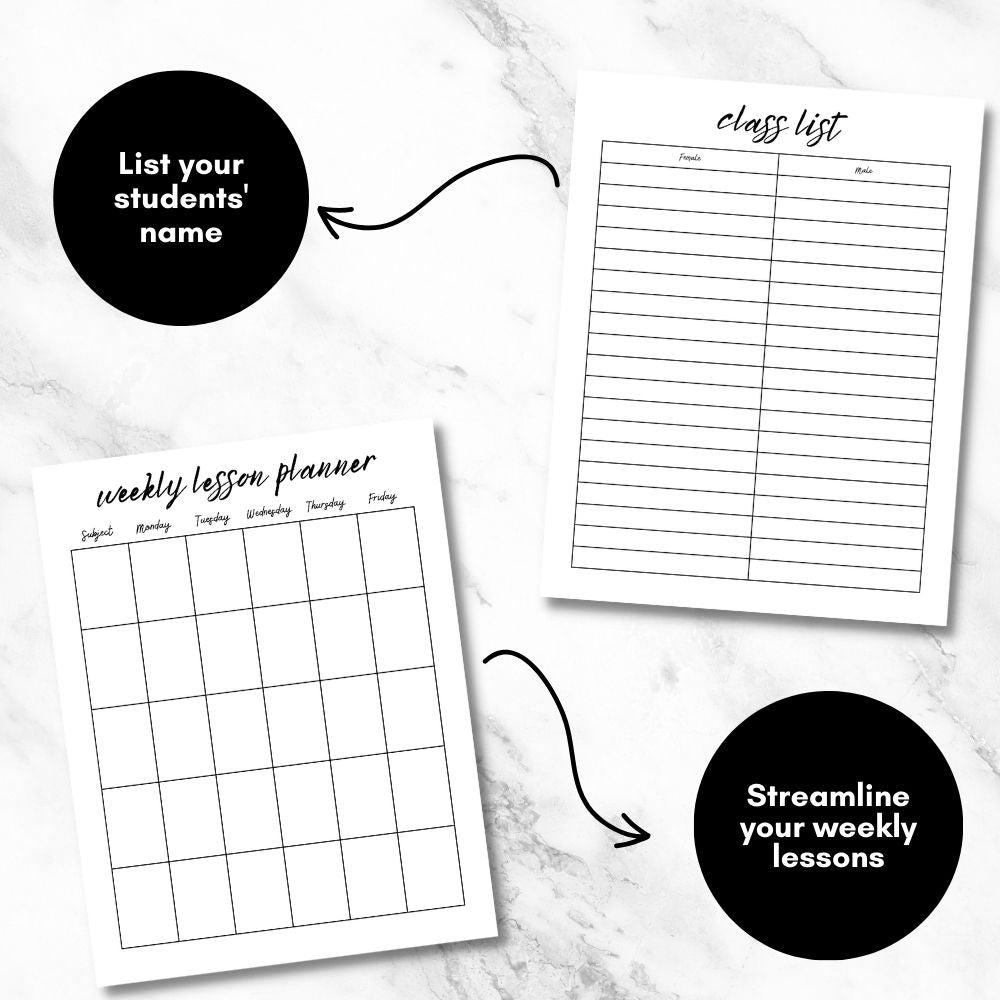 PLR Teacher Planner - Plain Design