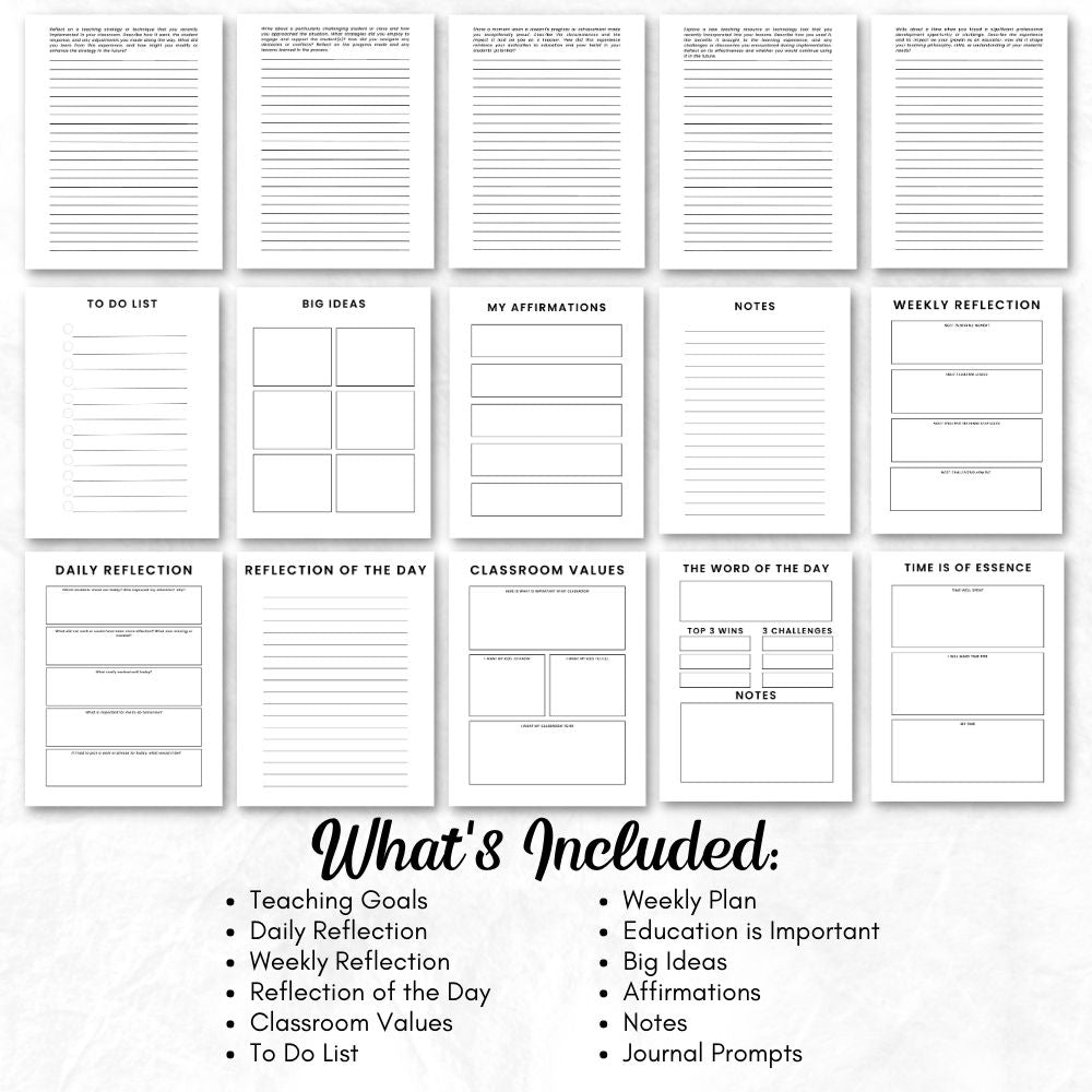 PLR Teacher Journal - Plain Design