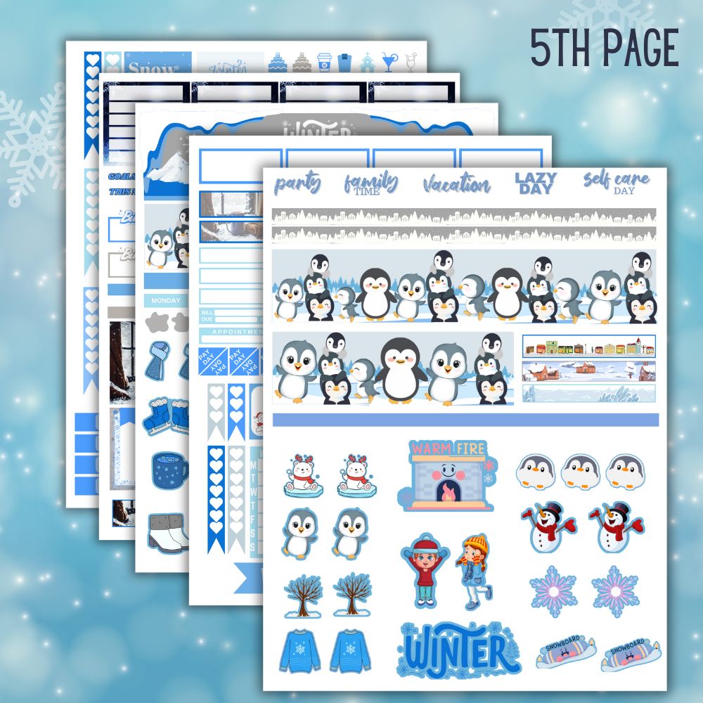 PLR Winter Planner Stickers