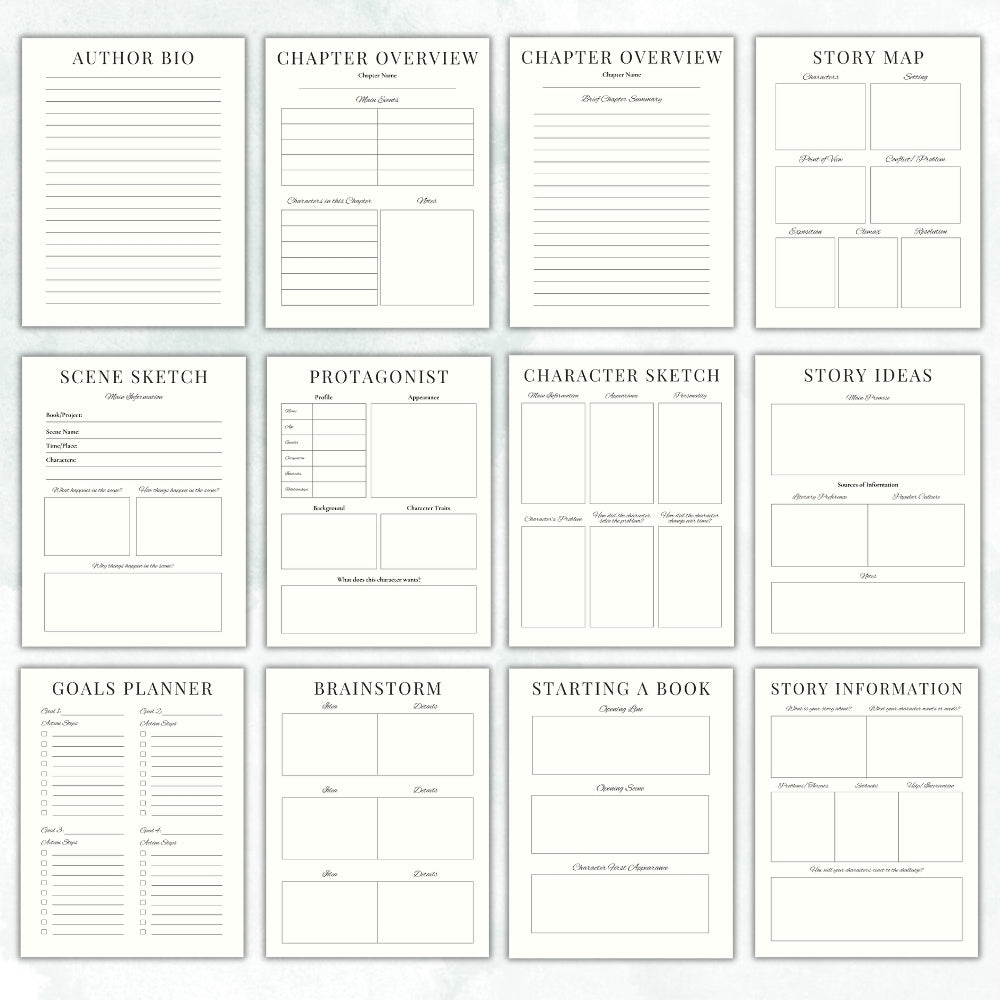 PLR Printable Writer's Planner