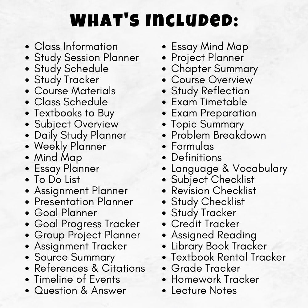 PLR Yellow Student Planner