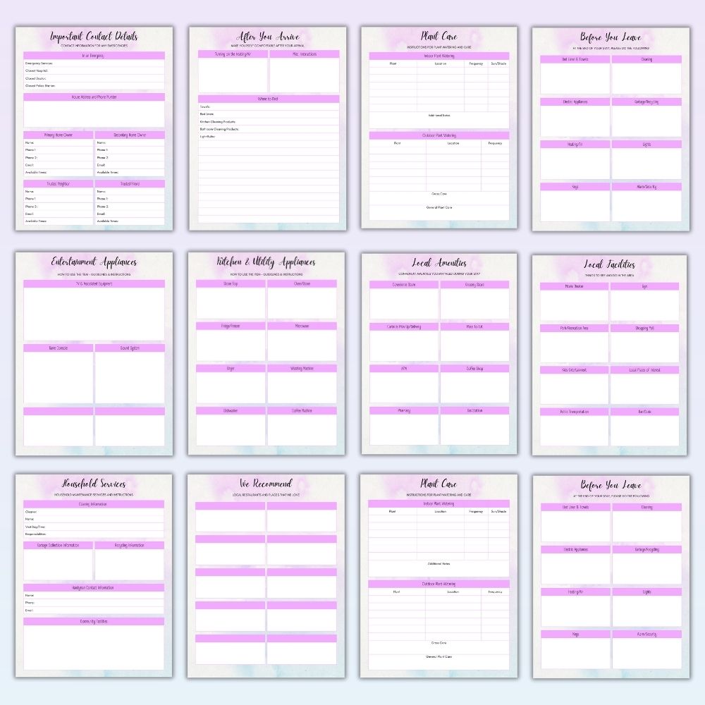 PLR Purple House Sitter Planner
